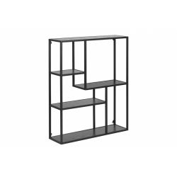 ACTONA SEAFORD BOEKENKAST 3 LEGGERS ZWART MELAMINE 75X20X91CM