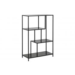 ACTONA SEAFORD BOEKENKAST 2 LEGGERS ZWART MELAMINE 77X35X114CM