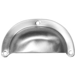 KASTTREKKER SCHELP MODERN INOX LOOK