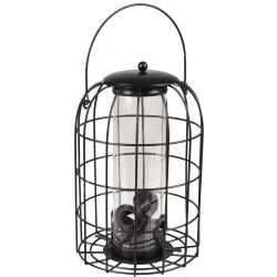 FLAMINGO VOEDERSILO ZADEN ELMA METAAL ZWART 17.5X17.5X27CM