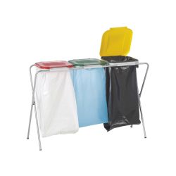 PRACTO HOME VUILZAKHOUDER DRIEVOUDIG-E103