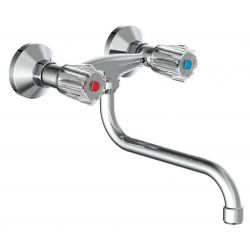 SCHUTTE BRILLANT KEUKENMENGKRAAN WANDMONTAGE CHROOM