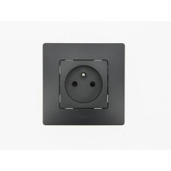 LEGRAND STOPCONTACT DUBBELPOLIG + AARDING NILOE ANTRACIET