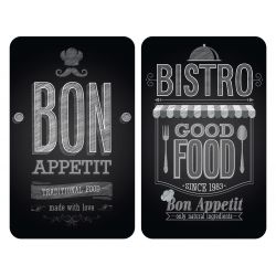WENKO FORNUIS AFDEKPLAAT GLAS UNIVERSEEL BON APPETIT 2ST