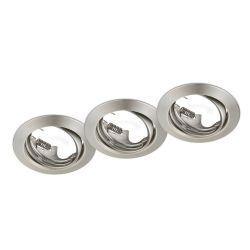 TRIO JURA INBOUWSPOT ROND NIKKEL MAT 3 STUKS