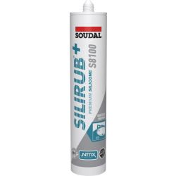 SOUDAL S8100 SILIRUB+ SANITAIR SILICONE ANTRACIET 300ML