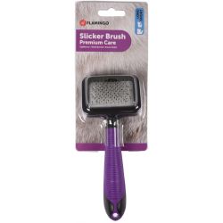 FLAMINGO SLICKERBORSTEL KAT MET HANDVAT S