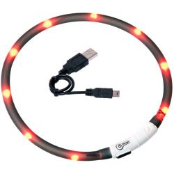 FLAMINGO VISIO LIGHT LED HALSBAND ZWART 70CM