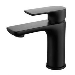 VIN EENGREEPS WASTAFELKRAAN LAAG MAT ZWART