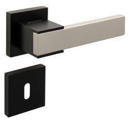 ORO&ORO POIGNEE TECNO MAT NOIRE/MAT NICKEL ROSACE