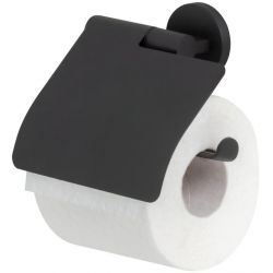 TIGER NOON TOILETROLHOUDER MET KLEP ZWART