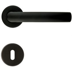 DEURKRUK OVAL C ZWART R+E - set