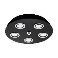 EGLO GRATTINO PLAFONDARMATUUR ZWART 35CM 5X3W