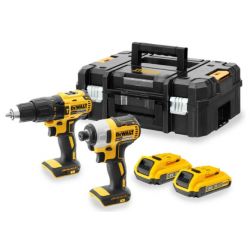 DEWALT 18V XR SCHROEF/KLOPBOOR DCD778+SLAGSCHROEVENDRAAIER DCF787