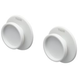 TIGER TESS HANDDOEKHAAK WIT (2 STUKS)