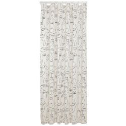 SEALSKIN MIND DOUCHEGORDIJN 180X200 CM PEVA ZWART / WIT