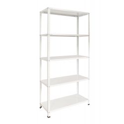 AR SHELVING CLASSIC OPBERGREK METAAL WIT 180X90X40CM 5NIVEAUS 80KG