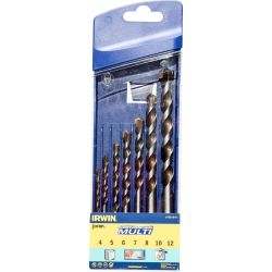 IRWIN 10501940 SET DE FORETS MULTI-MATERIEAUX 7PCS 4/5/6/7/8/10/12MM