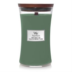 WOODWICK GEURKAARS MINT LEAVES OAK LARGE CANDLE