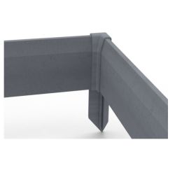 ECOPIC EDGE BINNENHOEK 40X4X4CM 4ST GRIJS