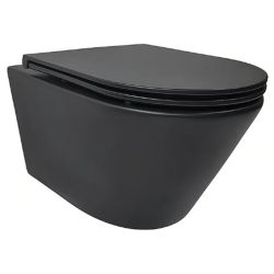 WC VESTA TORNADO FLUSH RIML + BRIL SOFTCLOSE ZWART