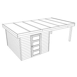 CARTRI TUINHUIS MODERN 330X270CM + LUIFEL 300CM