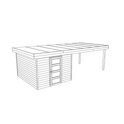 CARTRI TUINHUIS MODERN 330X270CM + LUIFEL 400CM