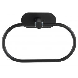 WENKO OREA TURBO-LOC RVS HANDDOEKRING ZWART MAT