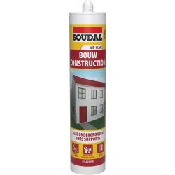 SOUDAL BOUW NEUTRALE SILICONE WIT 290ML