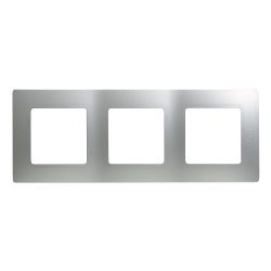 LEGRAND AFDEKPLAAT DRIEVOUDIG VERTICAAL/HORIZONTAAL NILOE ALU