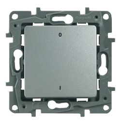 LEGRAND SCHAKELAAR DUBBELPOLIG NILOE ALUMINIUM