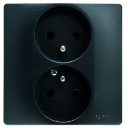 LEGRAND STOPCONTACT 2X DUBBELPOLIG + AARDING NILOE ANTRACIET