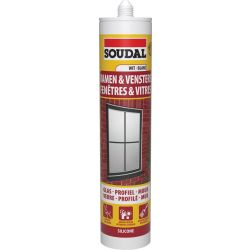 SOUDAL RAMEN EN VENSTERS SILICONE WIT 290ML