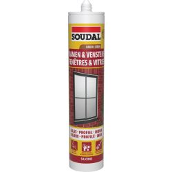 SOUDAL RAMEN EN VENSTERS SILICONE BRUIN 290ML