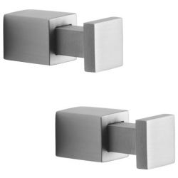 TIGER SQUARE HANDDOEKHAAK RVS GEBORSTELD (2 STUKS)