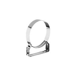 OPSINOX ENKELWANDIG INOX MUURBEVESTIGING MET BEUGEL DIA 80MM