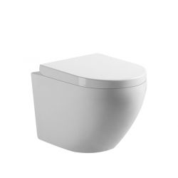 HANGTOILET CLEM WIT VERKORT RIMLESS EXCL TOILETBRIL