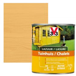 V33 HOUTBEITS / LAZUUR TUINHUIS 0,75L ZIJDEGLANS NOORSE DEN