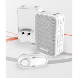 HONEYWELL THUIS EN TUINPAKKET DEURBEL DRAADLOOS+PLUGIN WIT