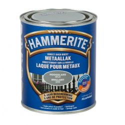 HAMMERITE METAALLAK HOOGGLANS GRIJS 750ML