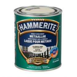HAMMERITE LAQUE SATINÉE MÉTAUXANS BLANC CASSÉ 750 ML