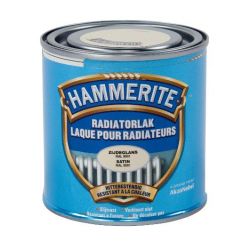 HAMMERITE RADIATORLAK ZIJDEGLANS RAL9001 250ML