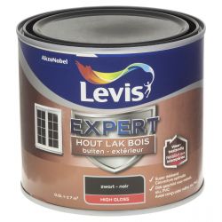 LEVIS EXPERT BOIS LAQUE EXTÉRIEUR HIGH GLOSS NOIR 500 ML