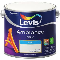 LEVIS AMBIANCE MUURVERF BINNEN SATIN LELIEWIT 2,5L
