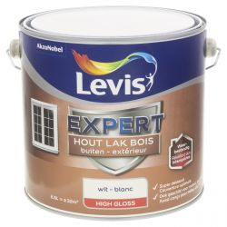 LEVIS EXPERT HOUT LAK BUITEN HIGH GLOSS WIT 2,5L