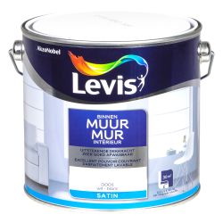 LEVIS MUURVERF BINNEN SATIN WIT 2,5L