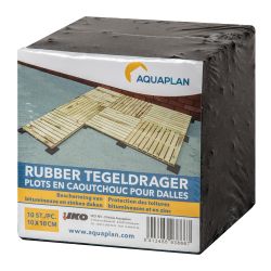 AQUAPLAN RUBBER TEGELDRAGER 10X10CM 10ST