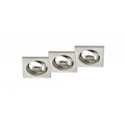 TRIO JURA INBOUWSPOT METAAL NIKKEL MAT VIERKANT 3 STUKS