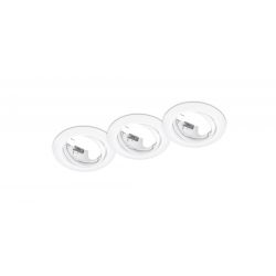 TRIO JURA INBOUWSPOT ROND WIT MAT 3 STUKS