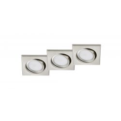 TRIO RILA LED INBOUWSPOT VIERKANT NIKKEL MAT 3x5W